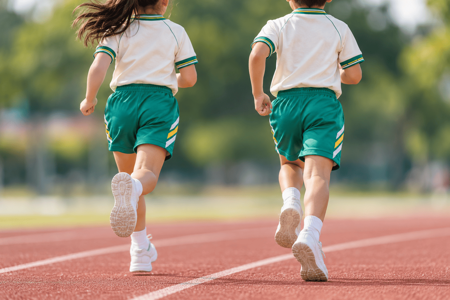 Imagen ilustrativa de estudiantes practicando atletismo